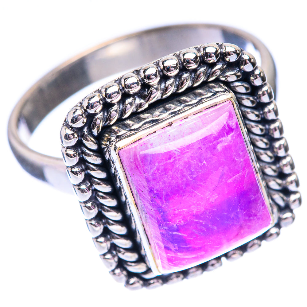 Pink Moonstone Ring Size 8.75 (925 Sterling Silver) R140522