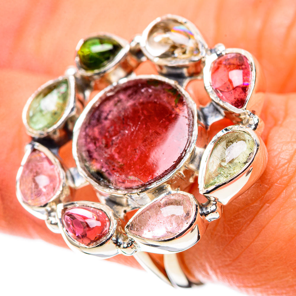 Signature Pink Tourmaline, Green Tourmaline Ring Size 6.25 (925 Sterling Silver) RING138136