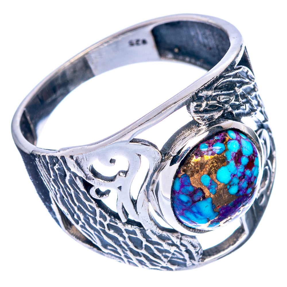 Purple Copper Composite Turquoise Ring Size 9 (925 Sterling Silver) R144400