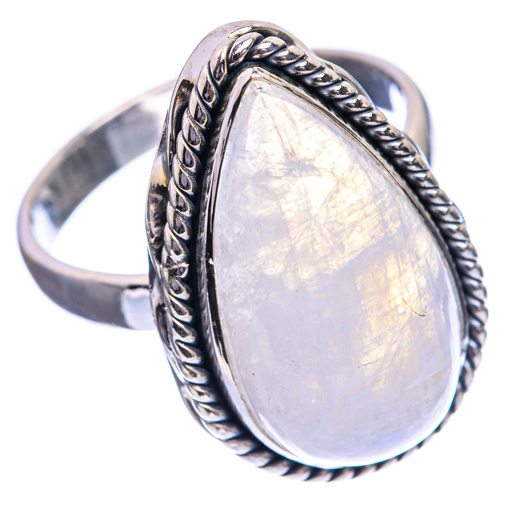 Rainbow Moonstone Ring Size 9 (925 Sterling Silver) R143081