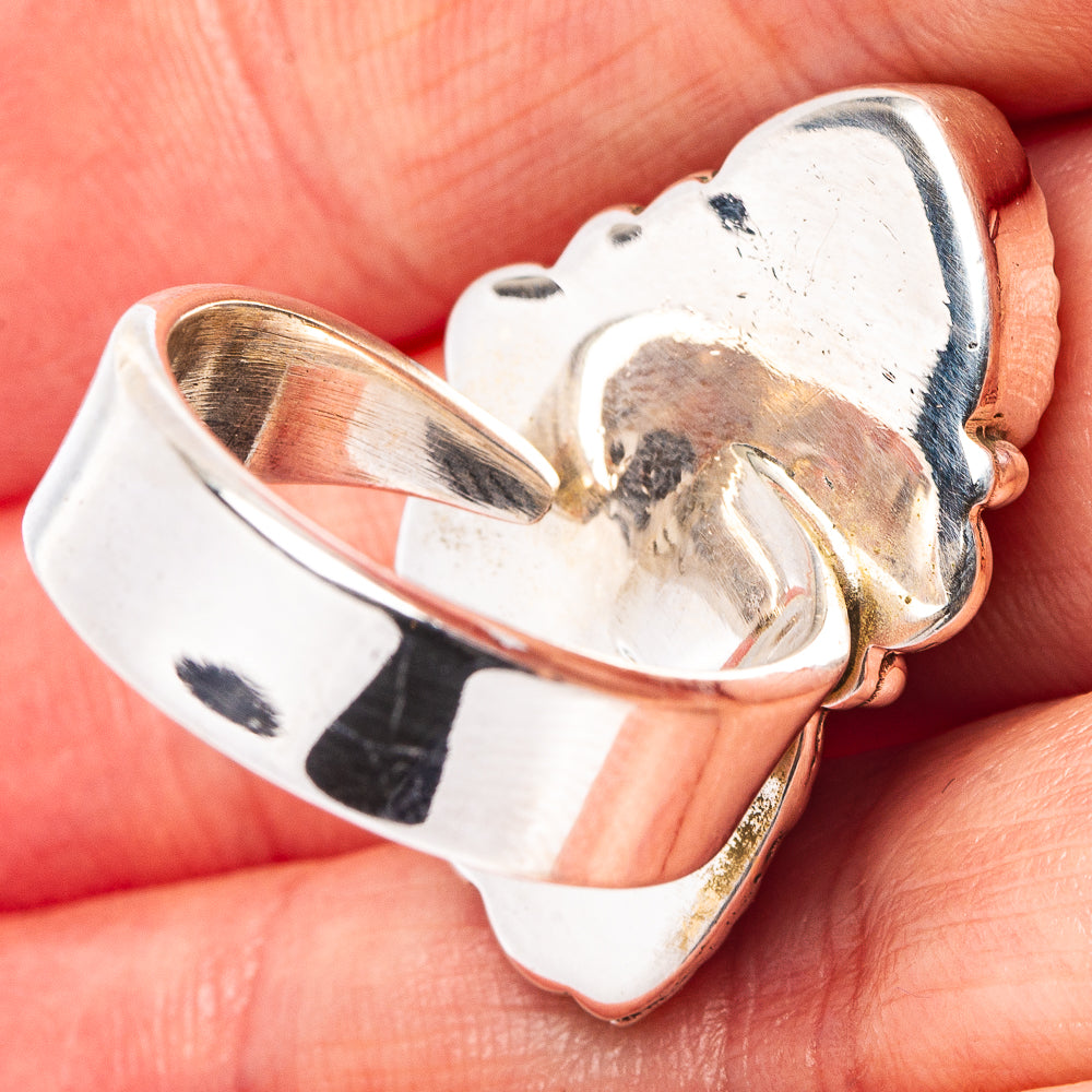 Exclusive Wild Horse Jasper Ring Size 6 Adjustable (.925 Sterling Silver)