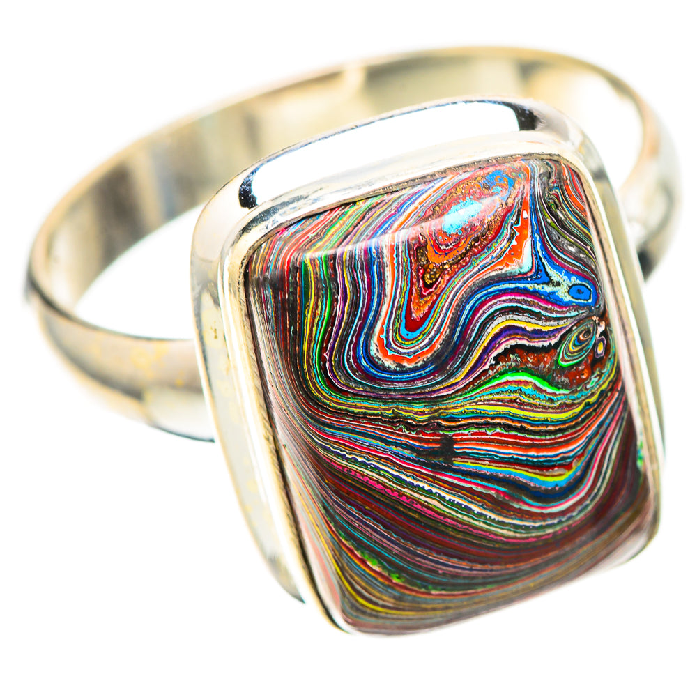 Fordite 925 Sterling Silver Ring Size 10.75 (925 Sterling Silver) RING139573