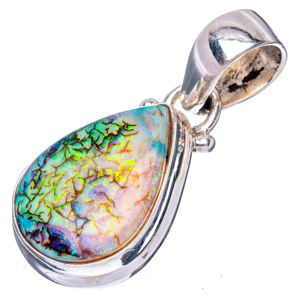 Rare Sterling Opal Pendant 1 1/8" (925 Sterling Silver) P42896
