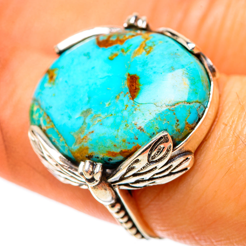 Tibetan Turquoise Ring Size 7.25 (925 Sterling Silver) RING138707