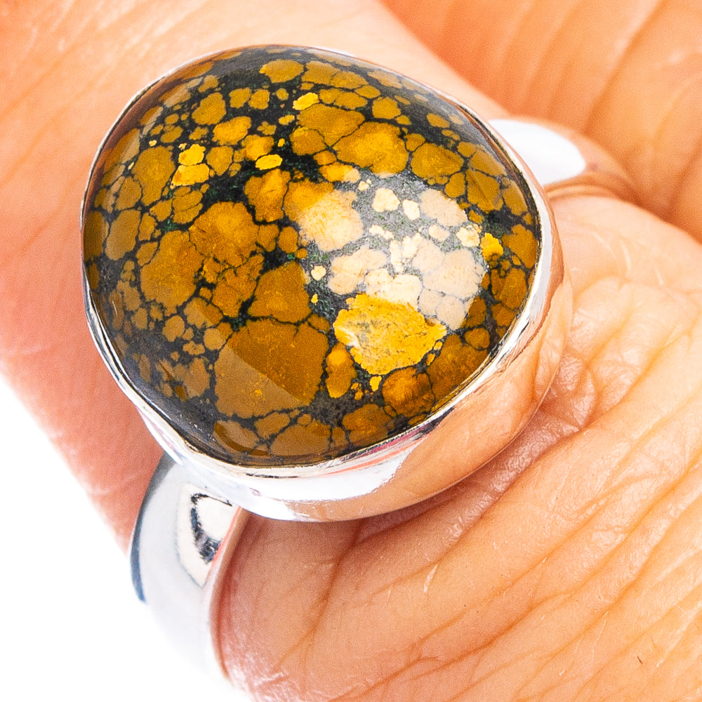 Hubei Spiderweb Turquoise Ring Size 7.25 (.925 Sterling Silver)