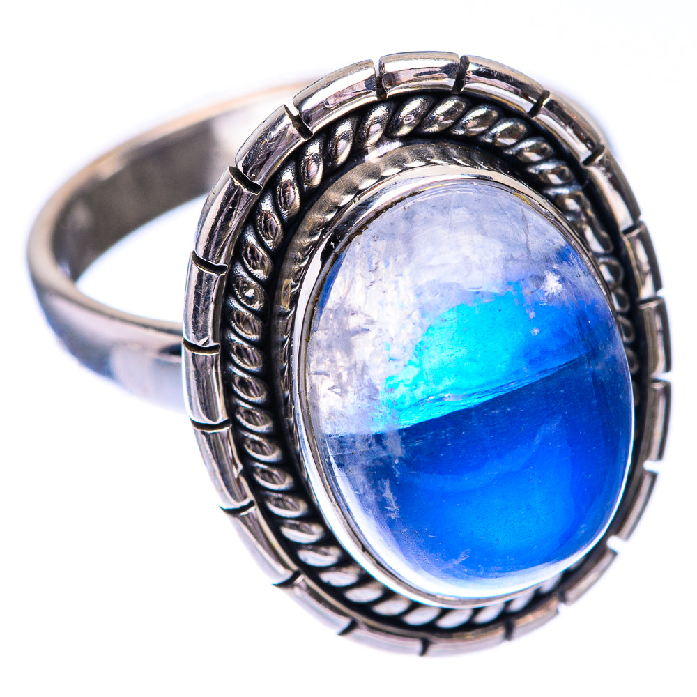 Rainbow Moonstone Ring Size 6.75 (925 Sterling Silver) R140713