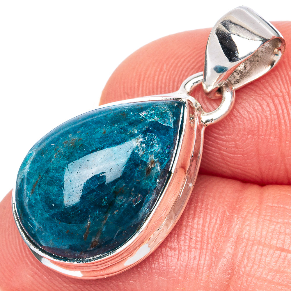 Rare Apatite Pendant 1 1/8" (925 Sterling Silver) P41302