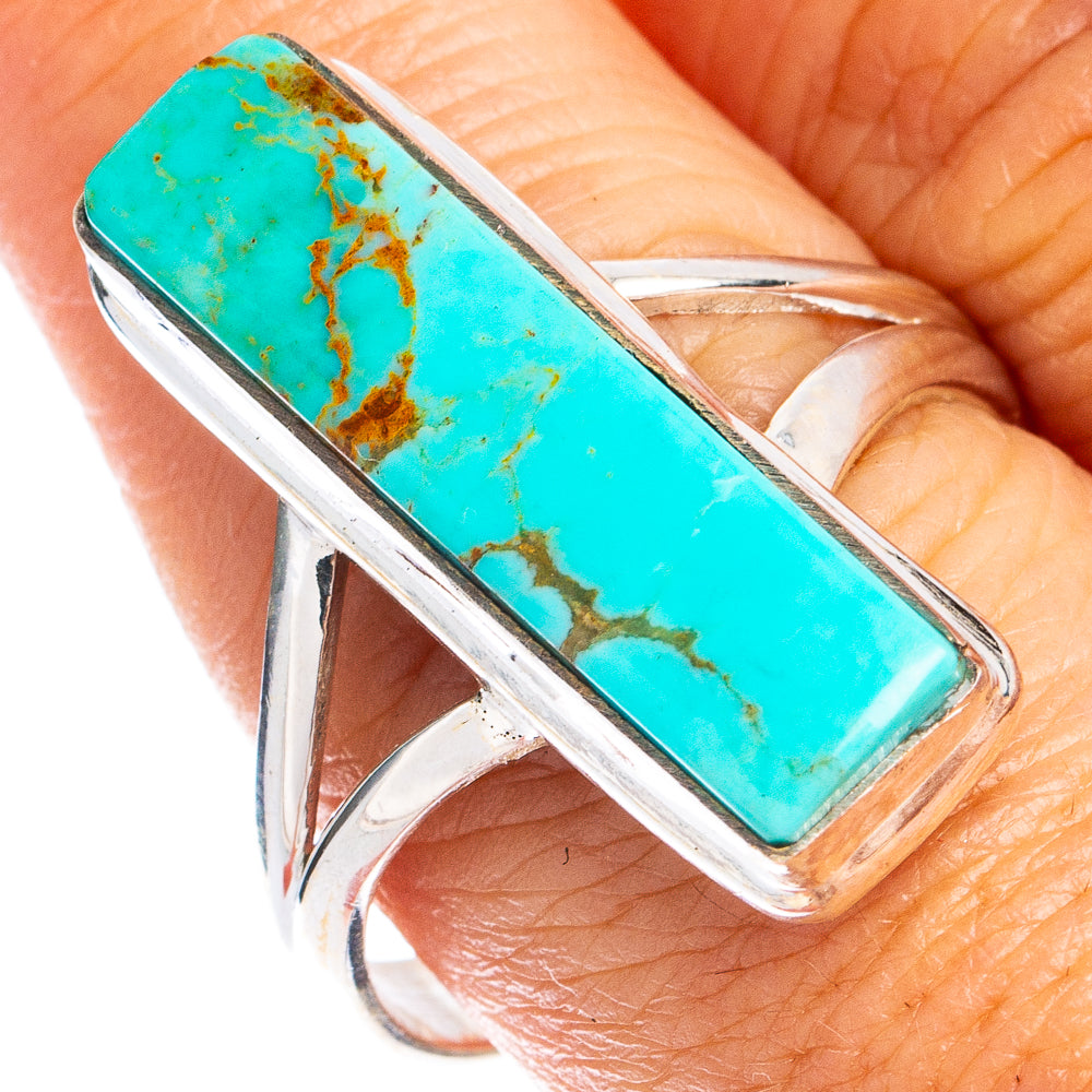 Rare Kingman Turquoise Ring Size 9.75 (925 Sterling Silver) R8533