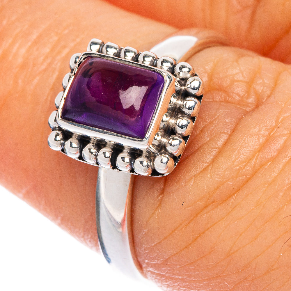 Amethyst Ring Size 6.75 (925 Sterling Silver) R1235