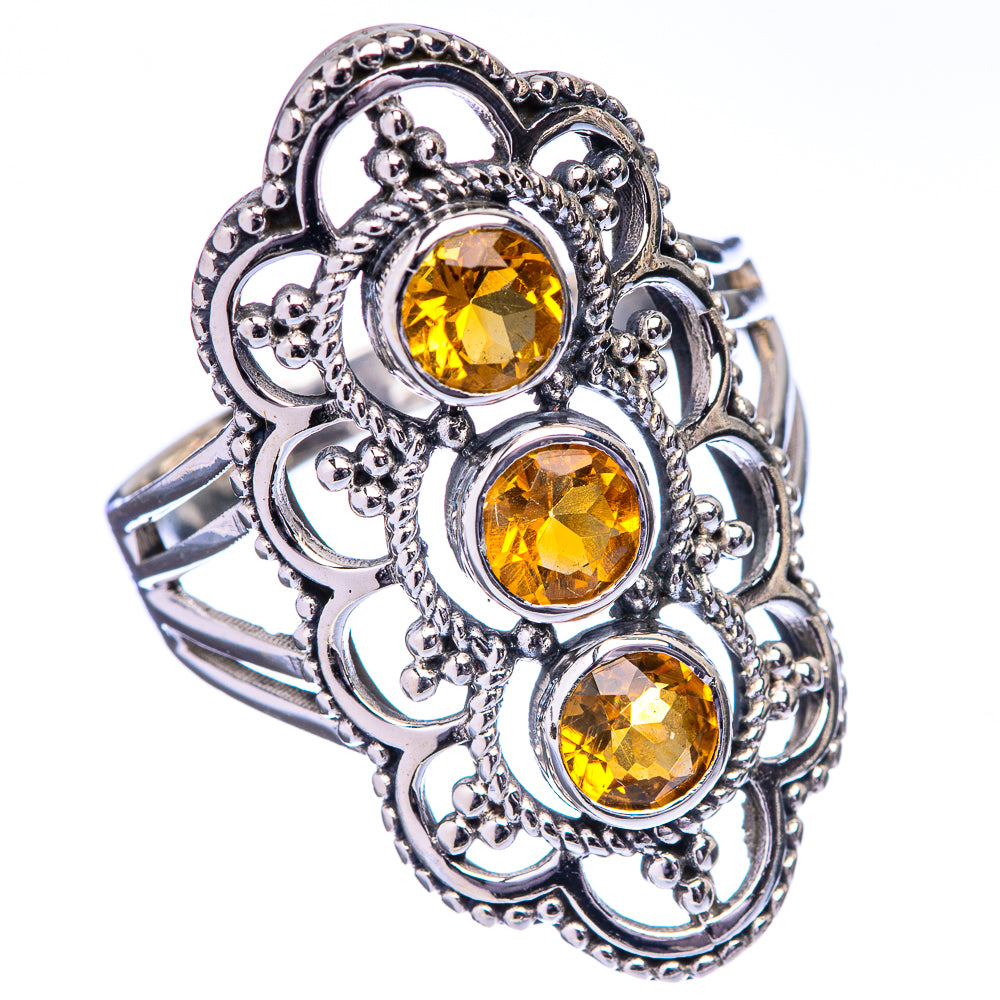 Faceted Citrine Ring Size 8.75 (925 Sterling Silver) R142691