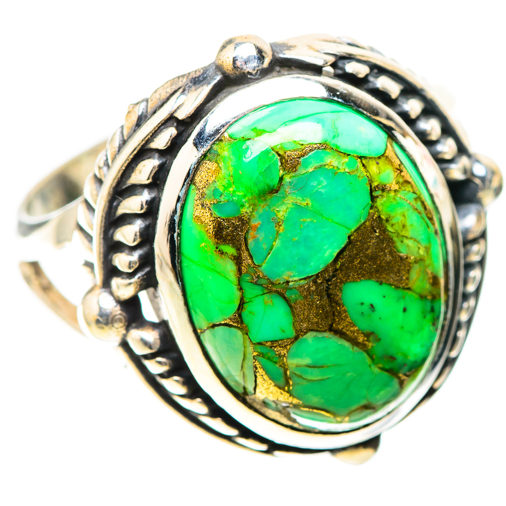 Green Copper Composite Turquoise Ring Size 10 (925 Sterling Silver) RING138823