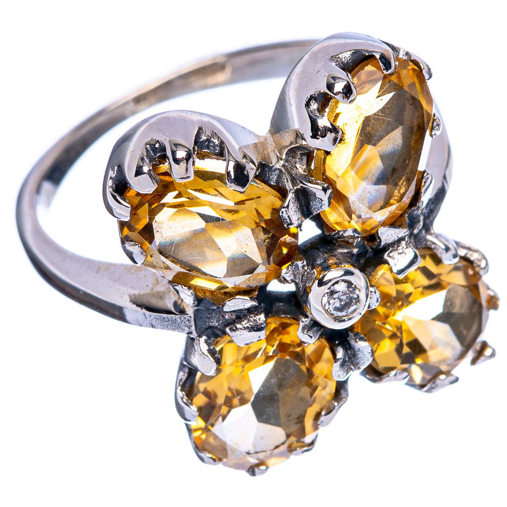 Faceted Citrine Ring Size 6.75 (925 Sterling Silver) R146412