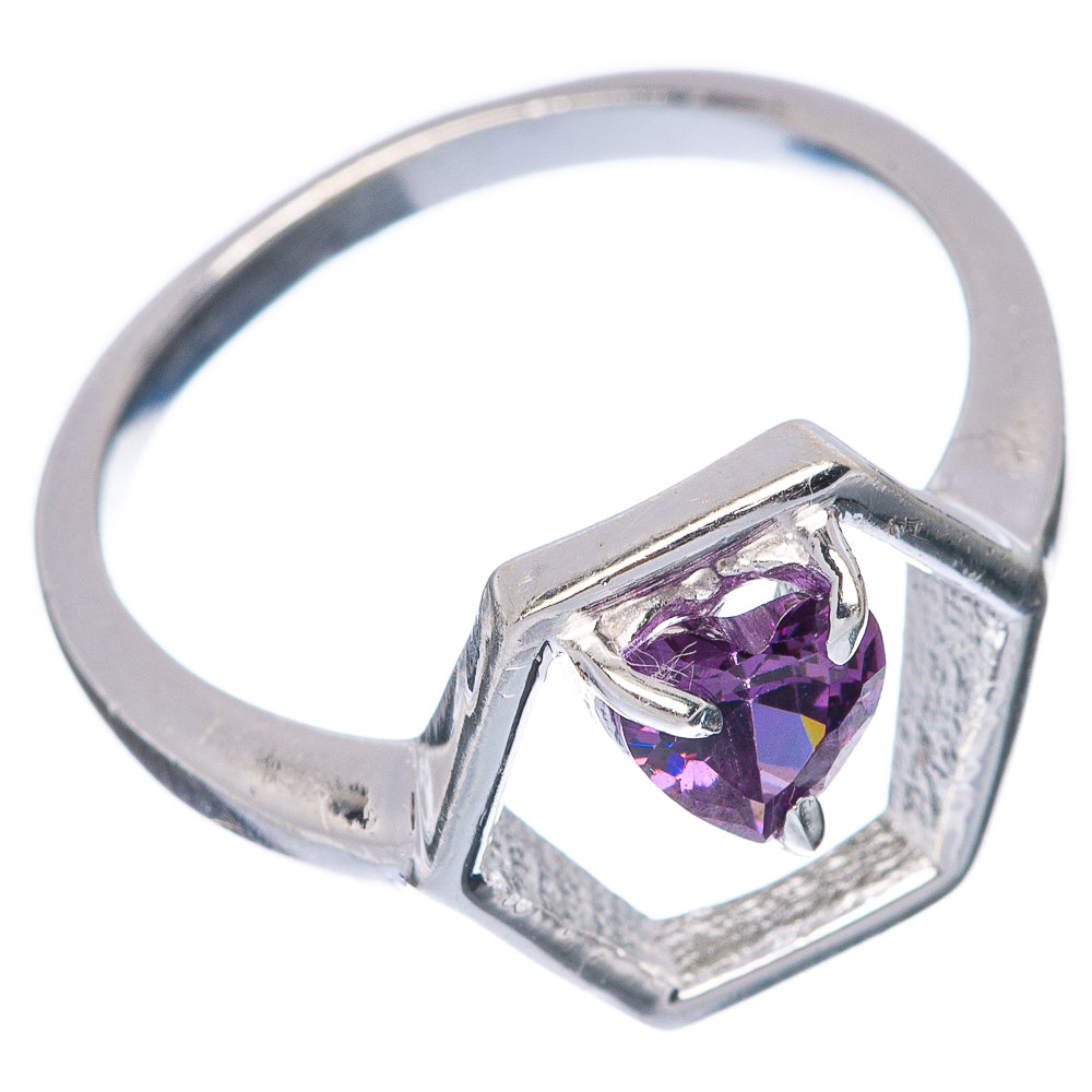 Faceted Amethyst Dainty Ring Size 8 (925 Sterling Silver) R145888