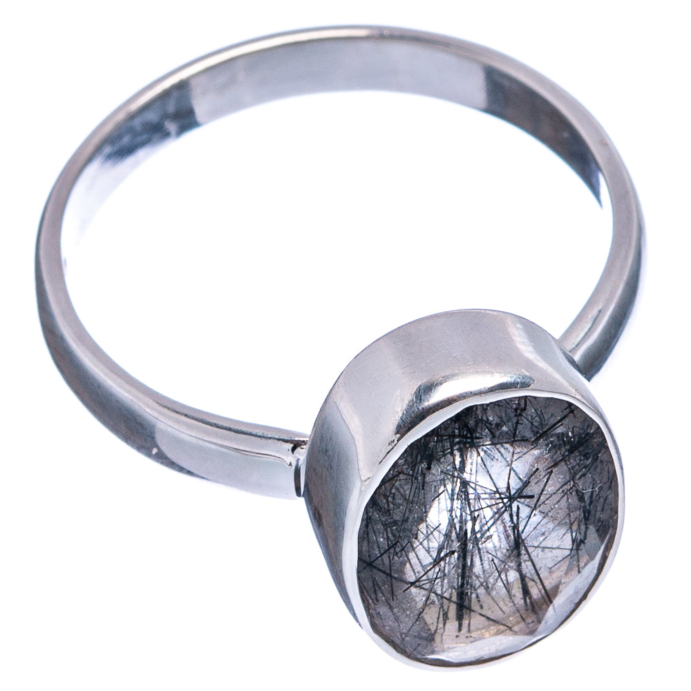 Tourmalinated Quartz Ring Size 6.75 (.925 Sterling Silver)
