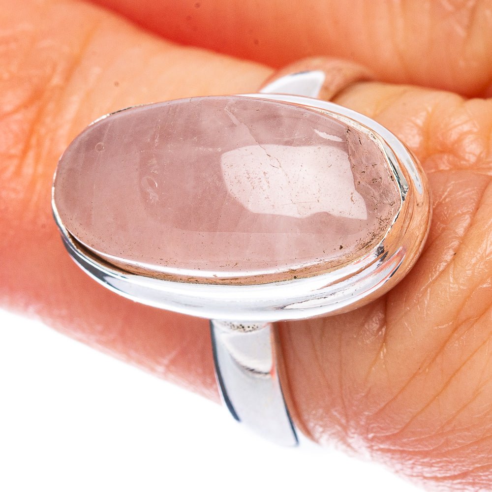 Rose Quartz Ring Size 6 (925 Sterling Silver) R2939