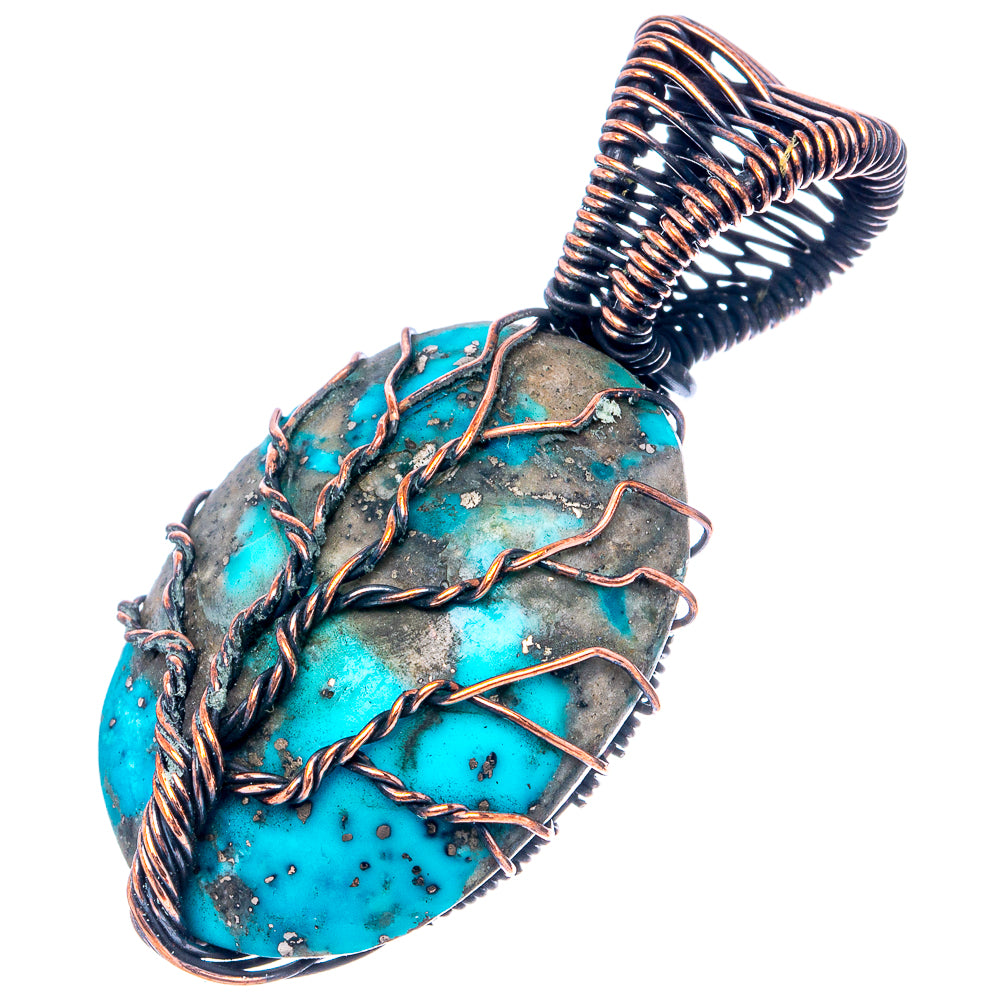 Turquoise Tree of Life 1 3/4" (Oxidized Copper)