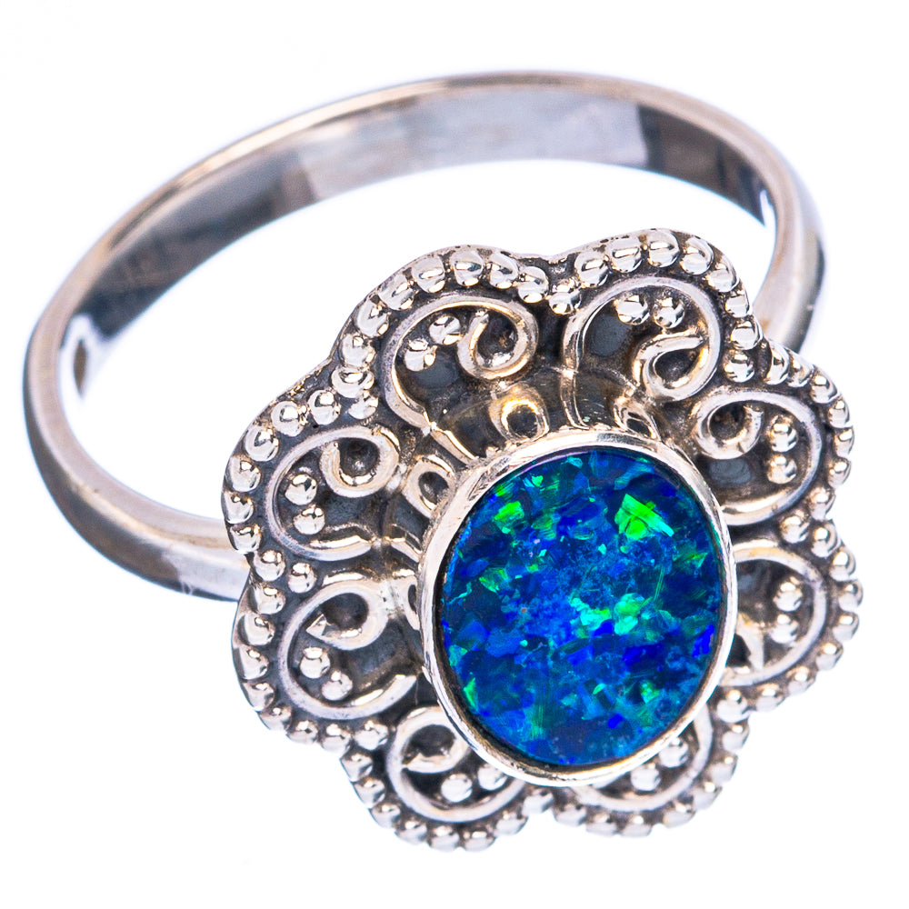 Rare Doublet Opal Ring Size 6.75 (925 Sterling Silver) R5012