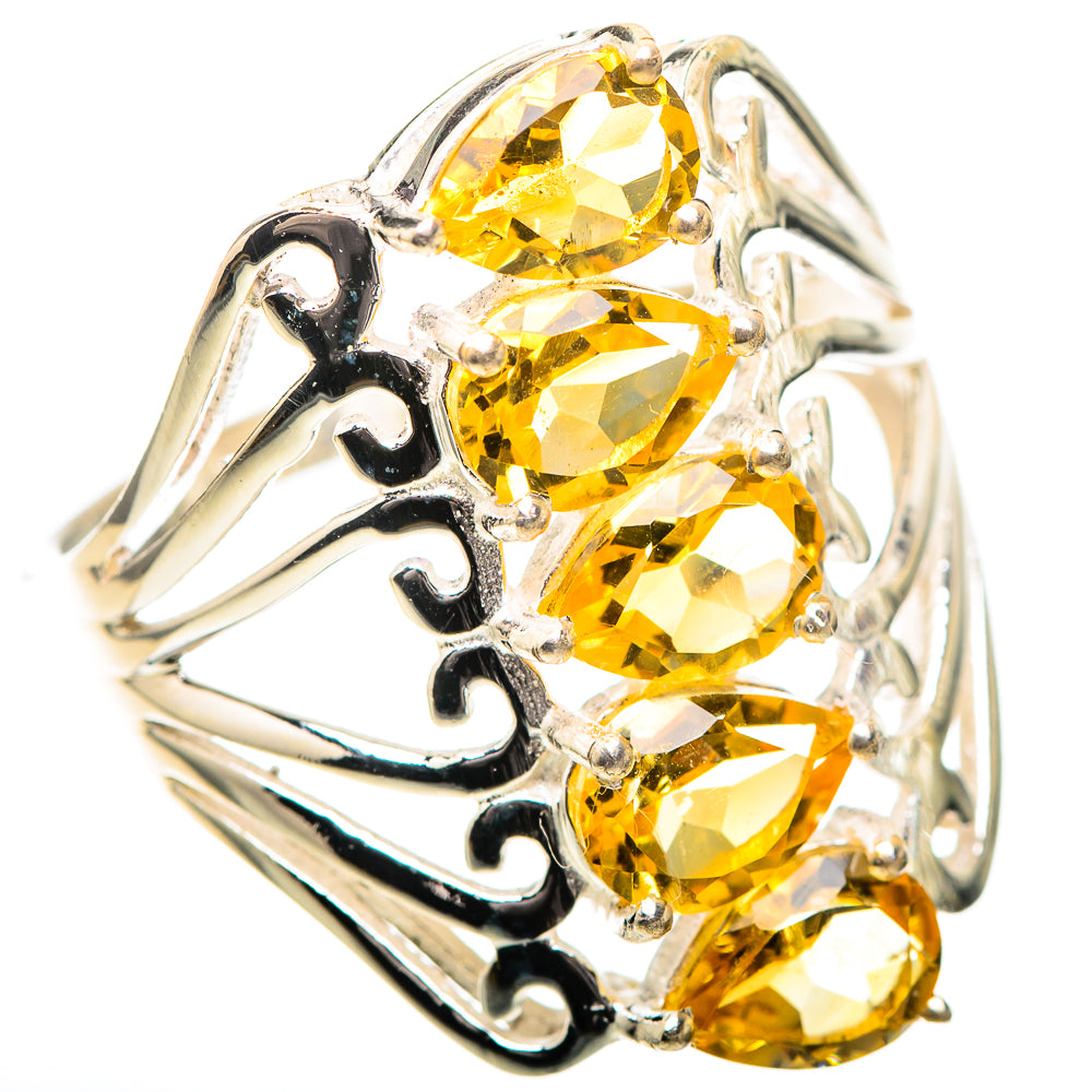 Faceted Citrine 925 Sterling Silver Ring Size 10 (925 Sterling Silver) RING139428