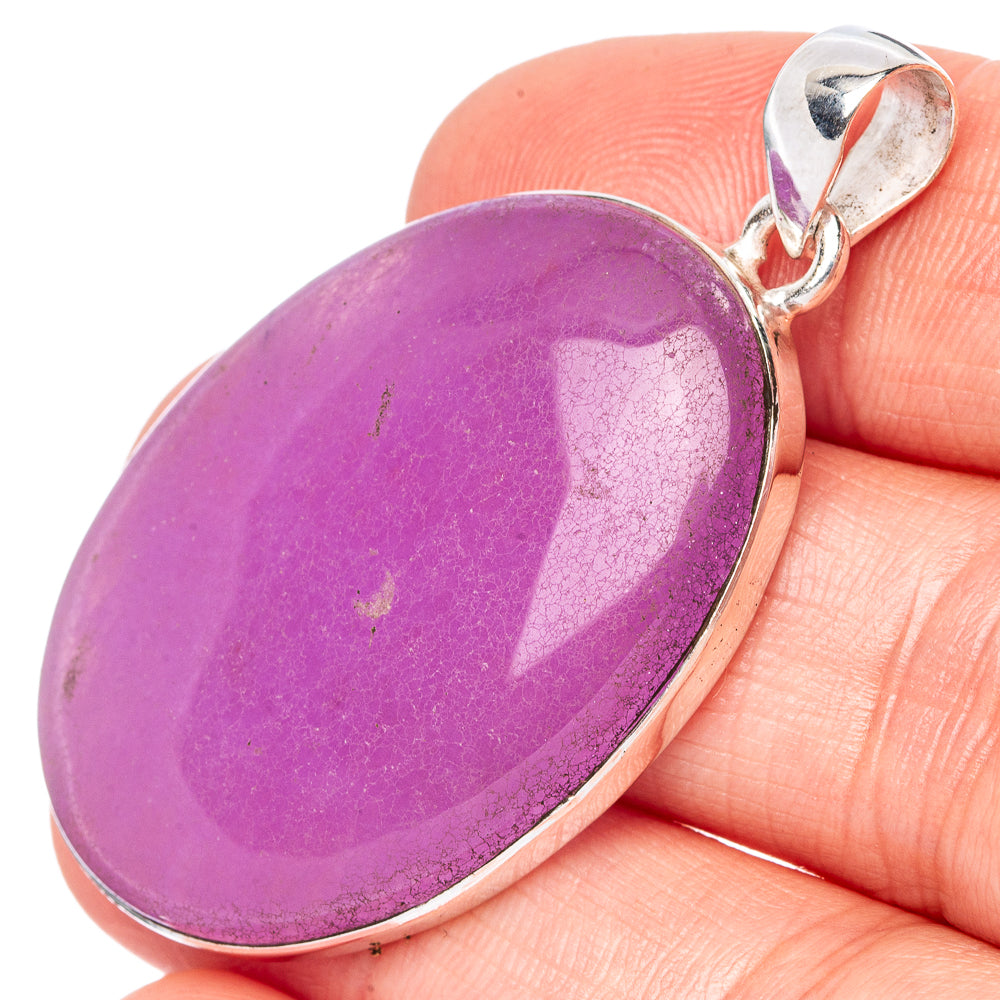 Purple Chalcedony Pendant 1 3/4" (925 Sterling Silver) P42871