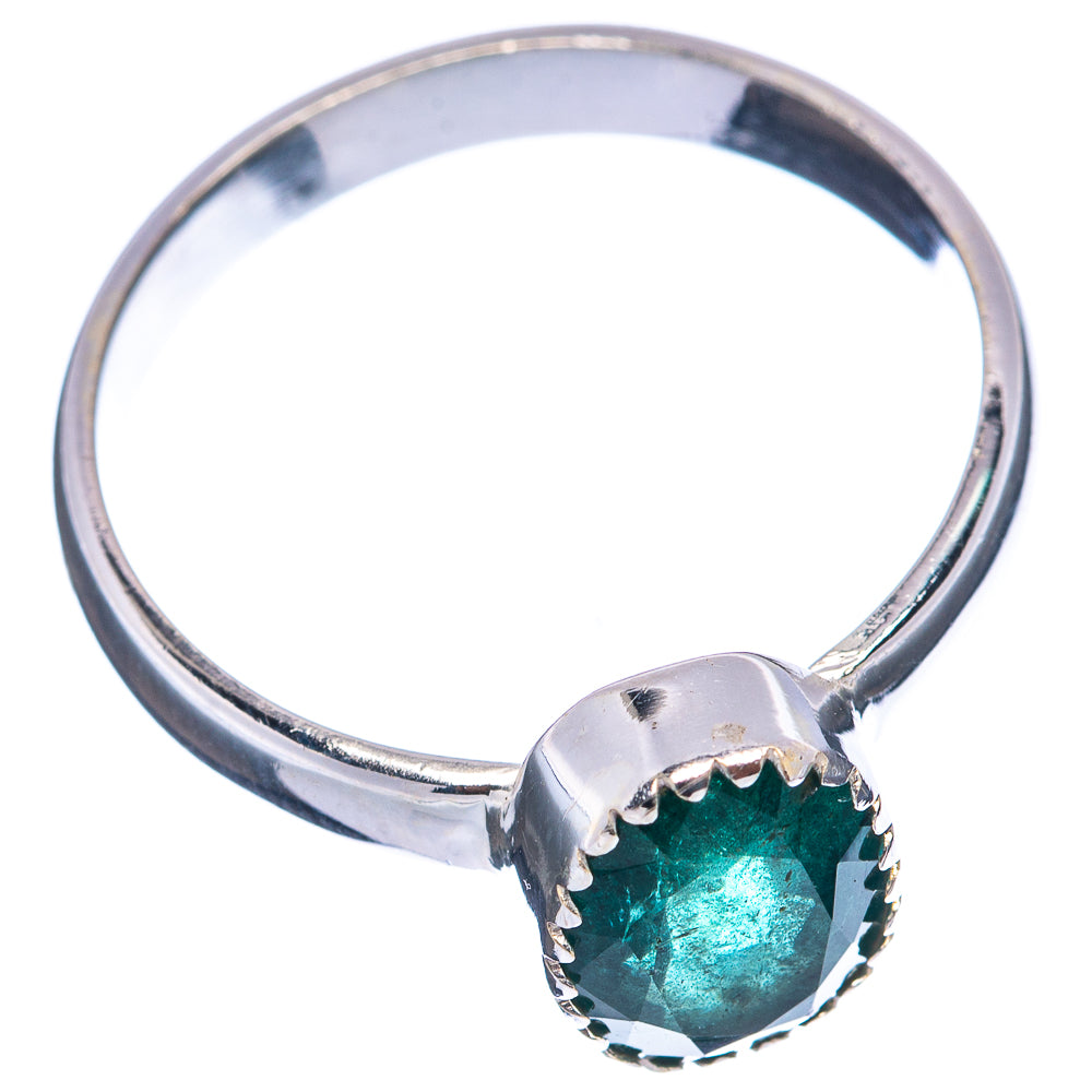 Rare Premium Faceted Zambian Emerald Ring Size 10 (.925 Sterling Silver)