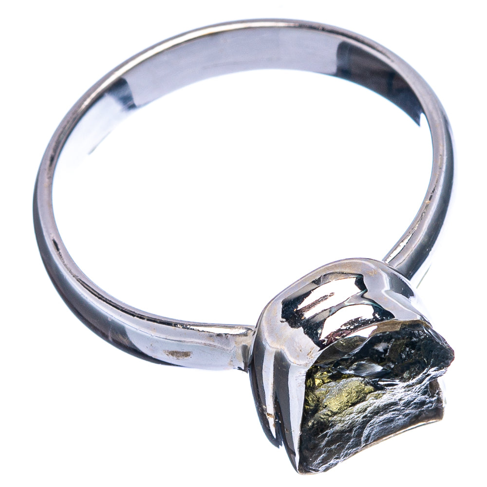 Rare Moldavite Ring Size 8 (.925 Sterling Silver)