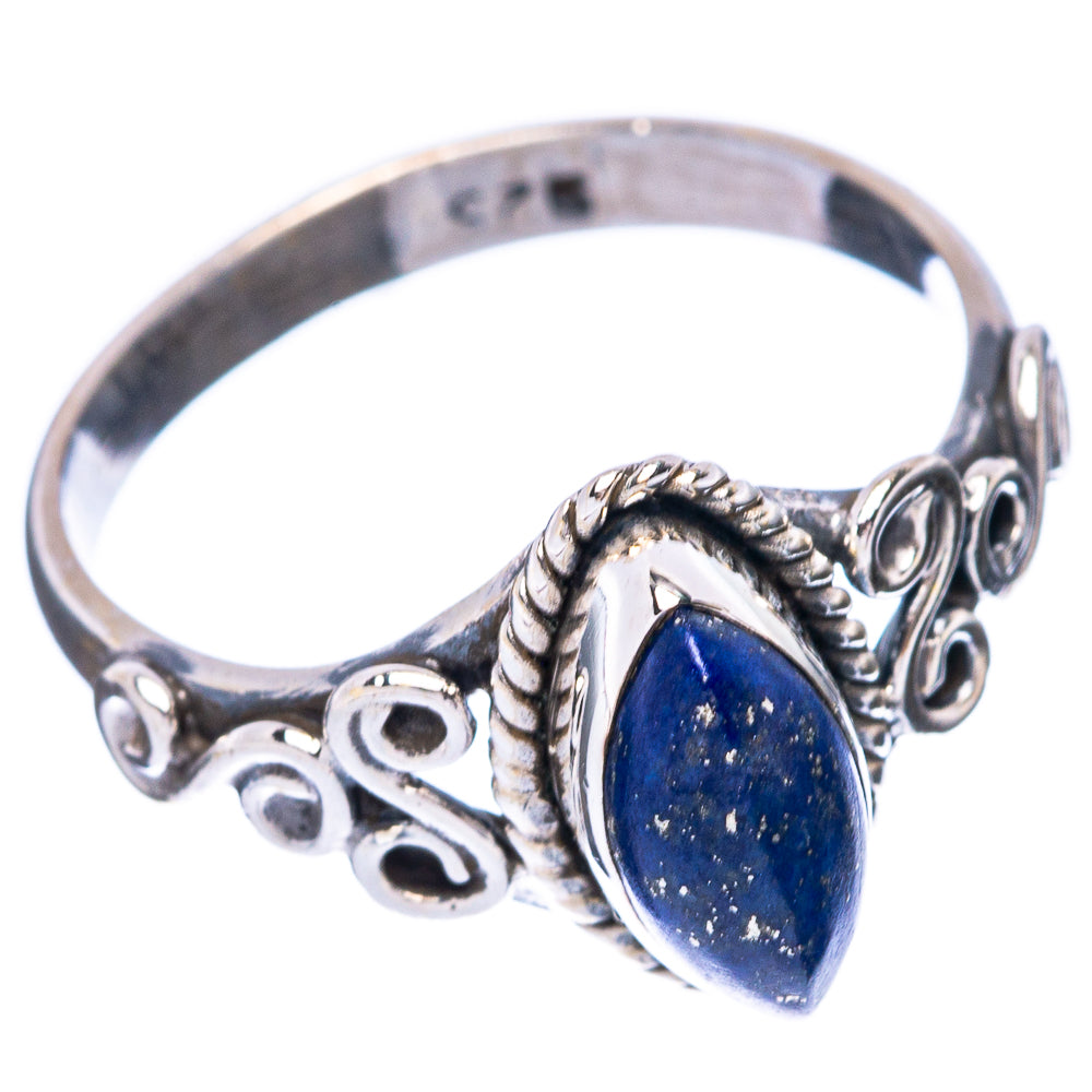 Lapis Lazuli Dainty Ring Size 7 (925 Sterling Silver) R5768