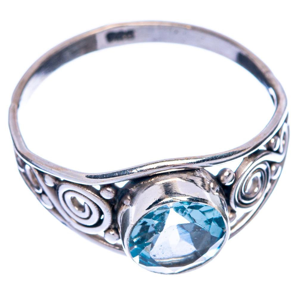 Blue Topaz Dainty Ring Size 7.75 (925 Sterling Silver) R145462