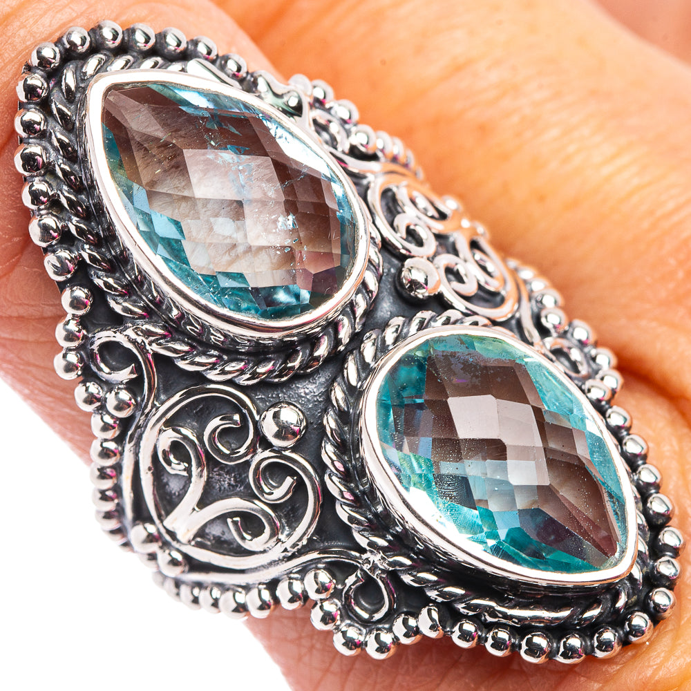 Signature Blue Topaz Ring Size 8.75 (.925 Sterling Silver)