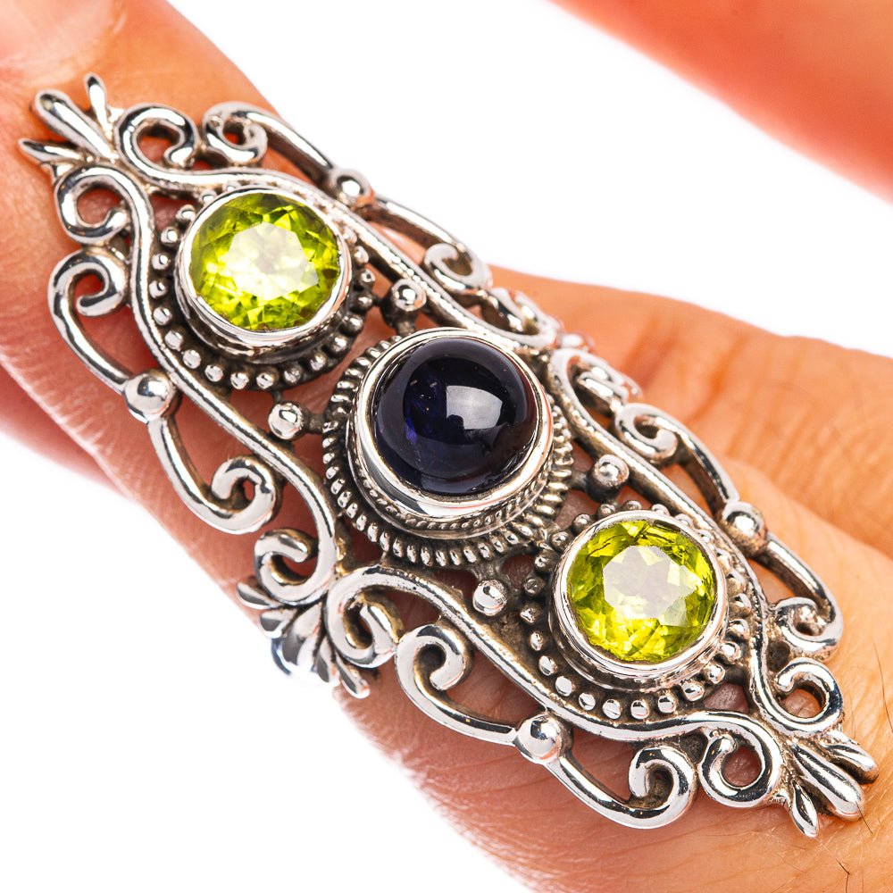 Large Tanzanite, Peridot Ring Size 6 (925 Sterling Silver) R144327
