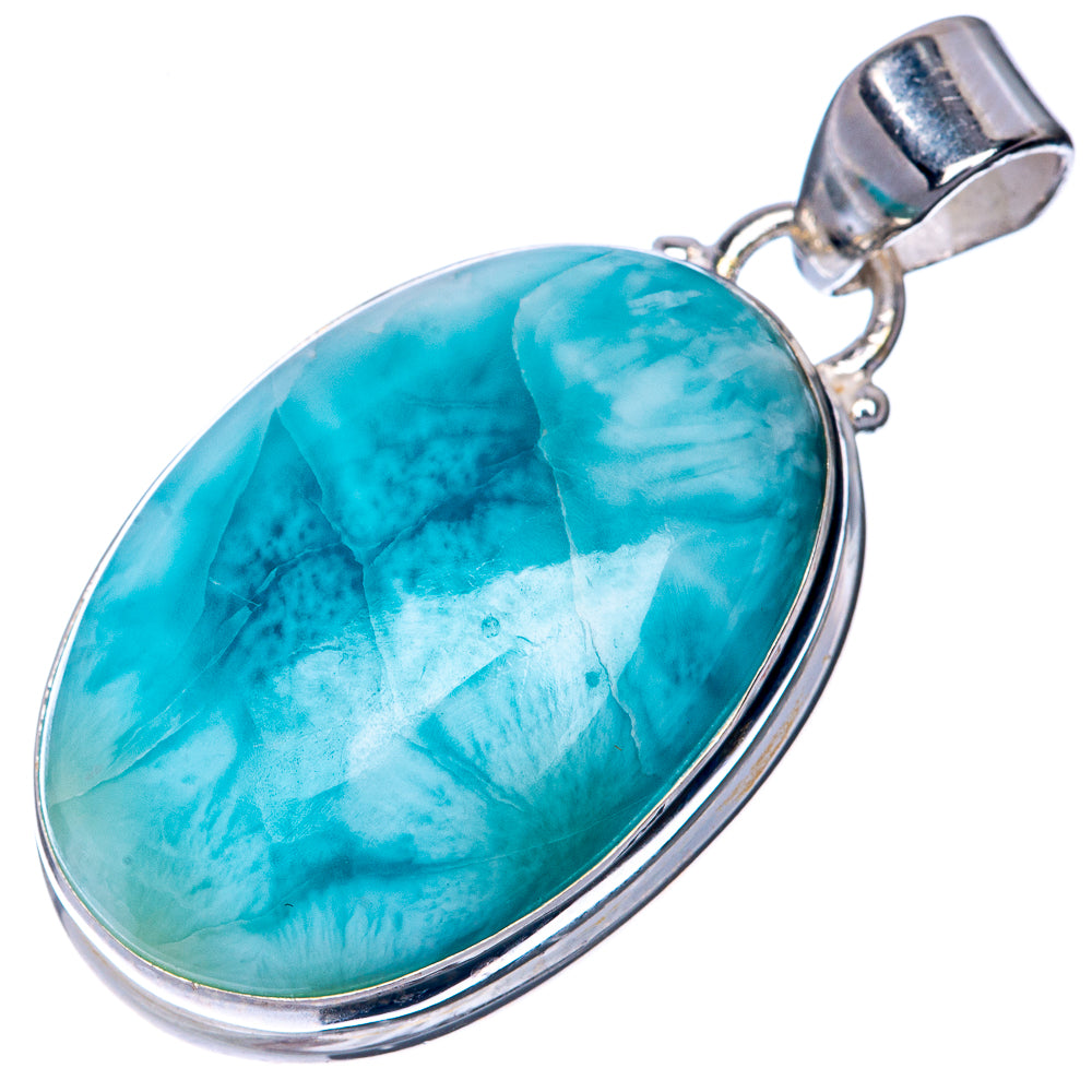 Larimar Pendant 1 3/8" (925 Sterling Silver) P40770