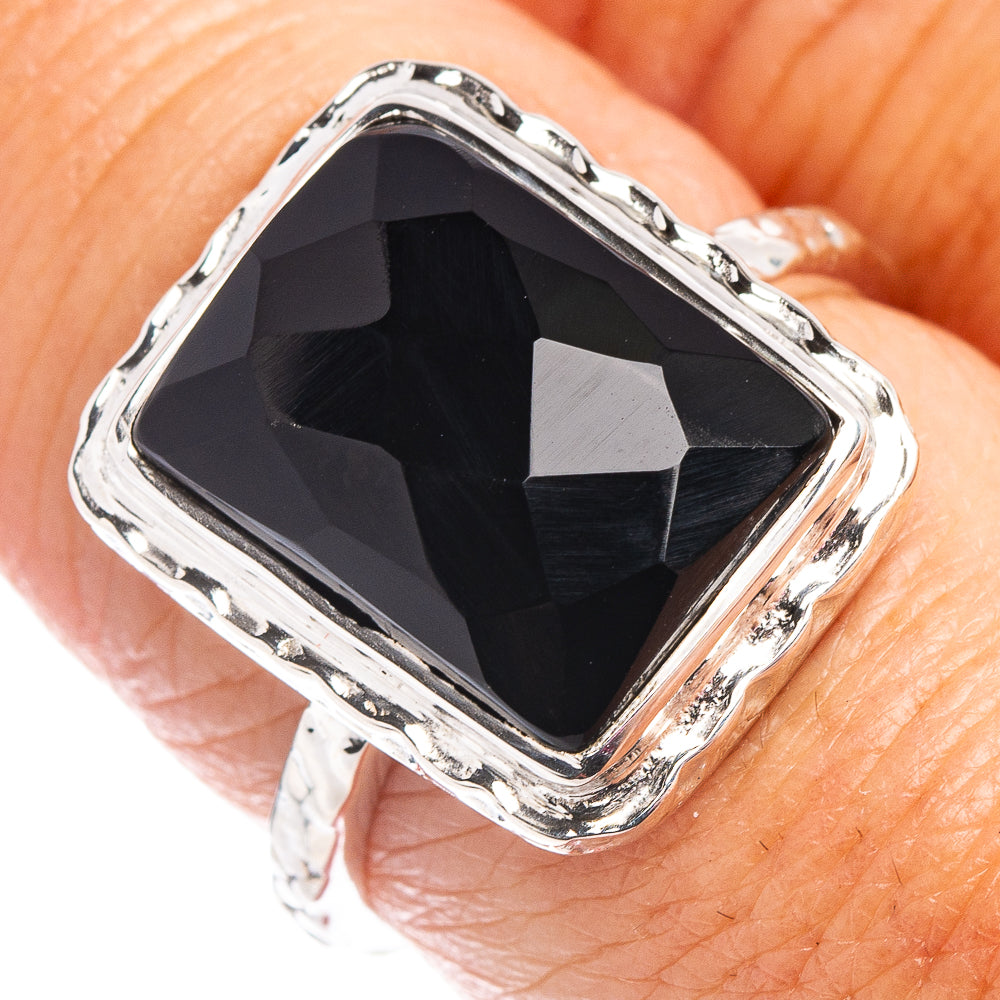 Premium Black Onyx Ring Size 7.75 (.925 Sterling Silver)