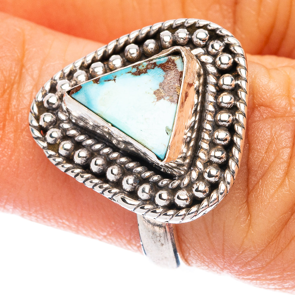 Rare Golden Hills Turquoise Ring Size 6 (925 Sterling Silver) R4868