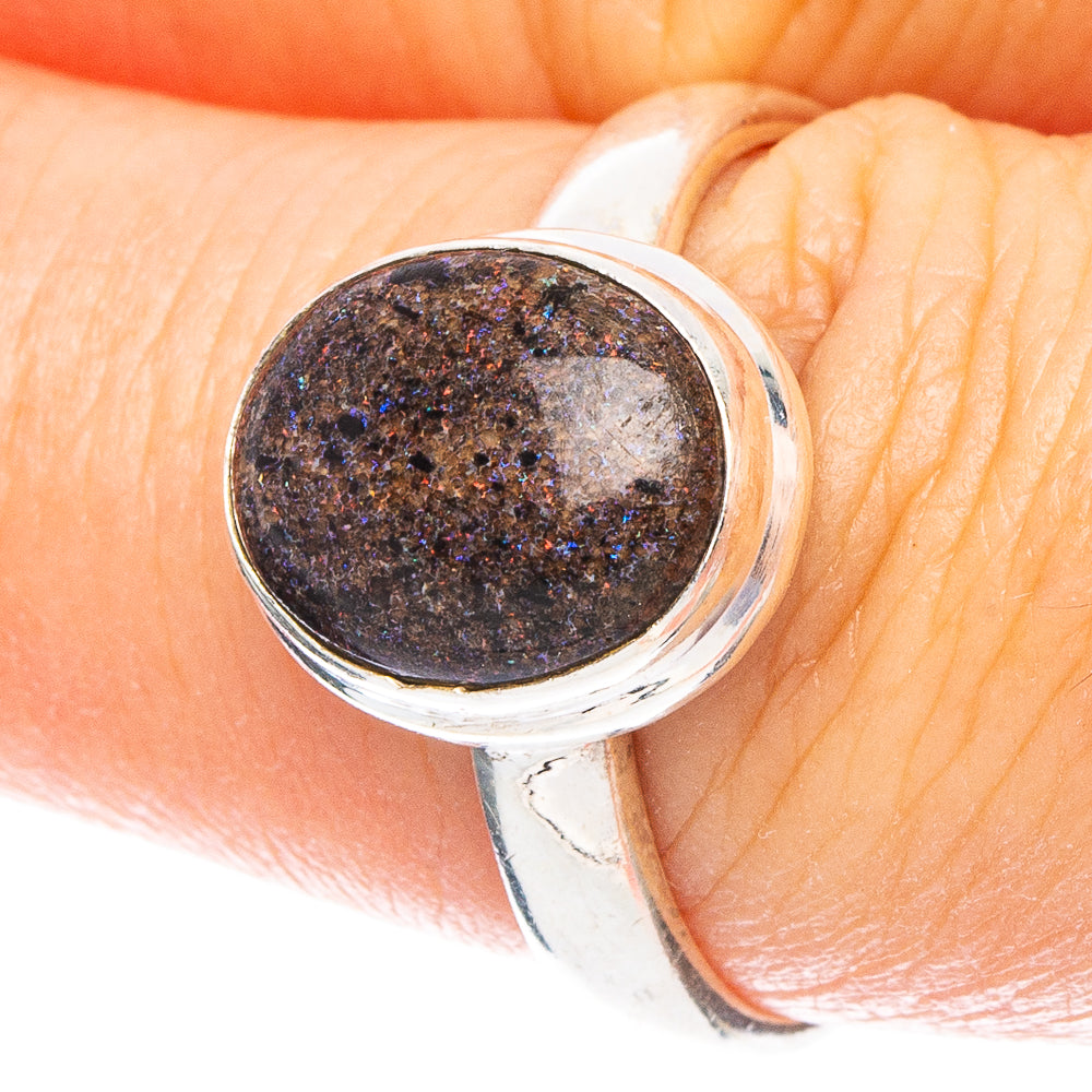 Rare Andamooka Matrix Opal Ring Size 8 (925 Sterling Silver) R6626