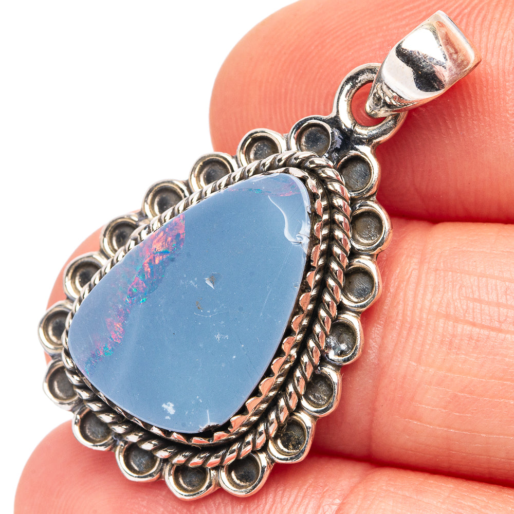 Rare Doublet Opal Pendant 1 3/8" (.925 Sterling Silver)