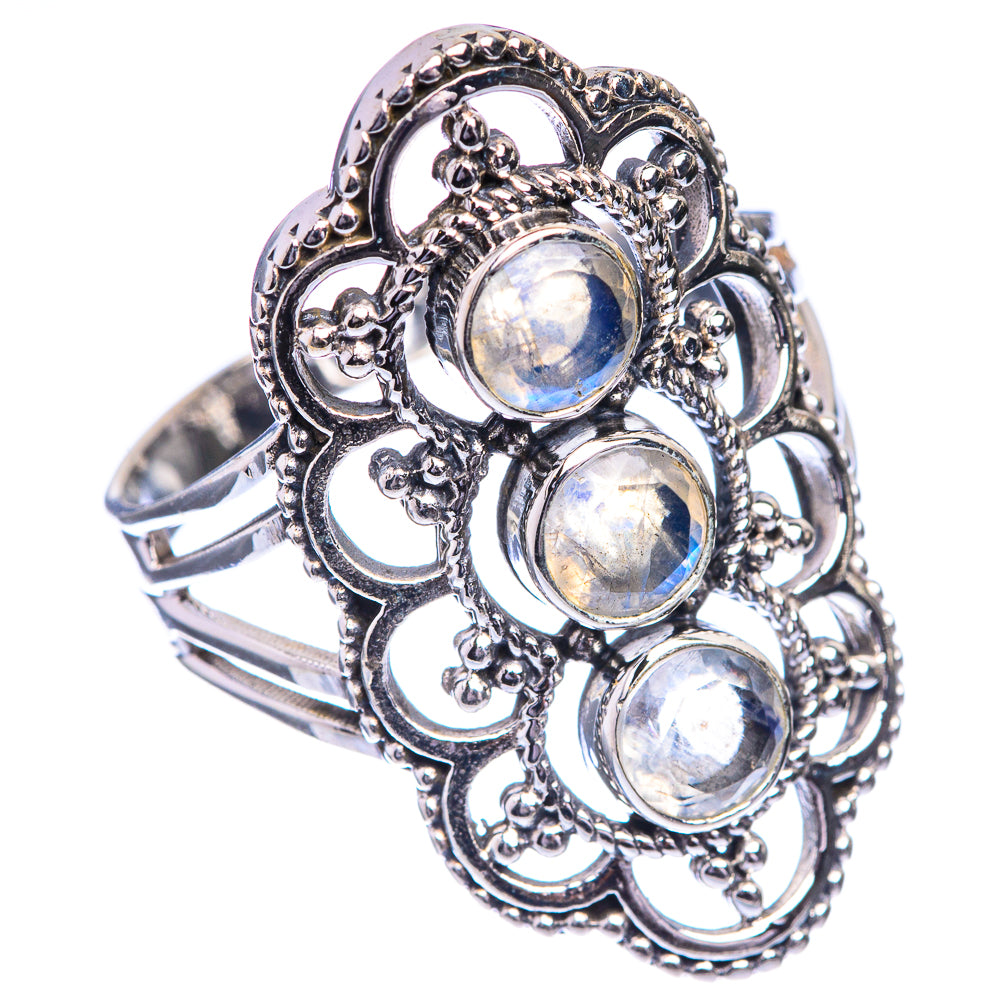 Rainbow Moonstone Ring Size 10 (925 Sterling Silver) RING143297