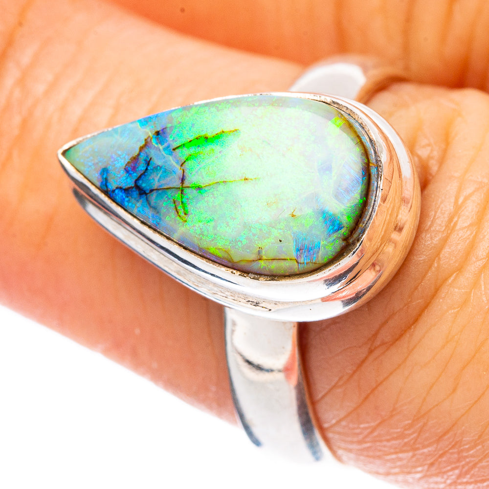 Rare Sterling Opal Ring Size 7.5 (925 Sterling Silver) R4347