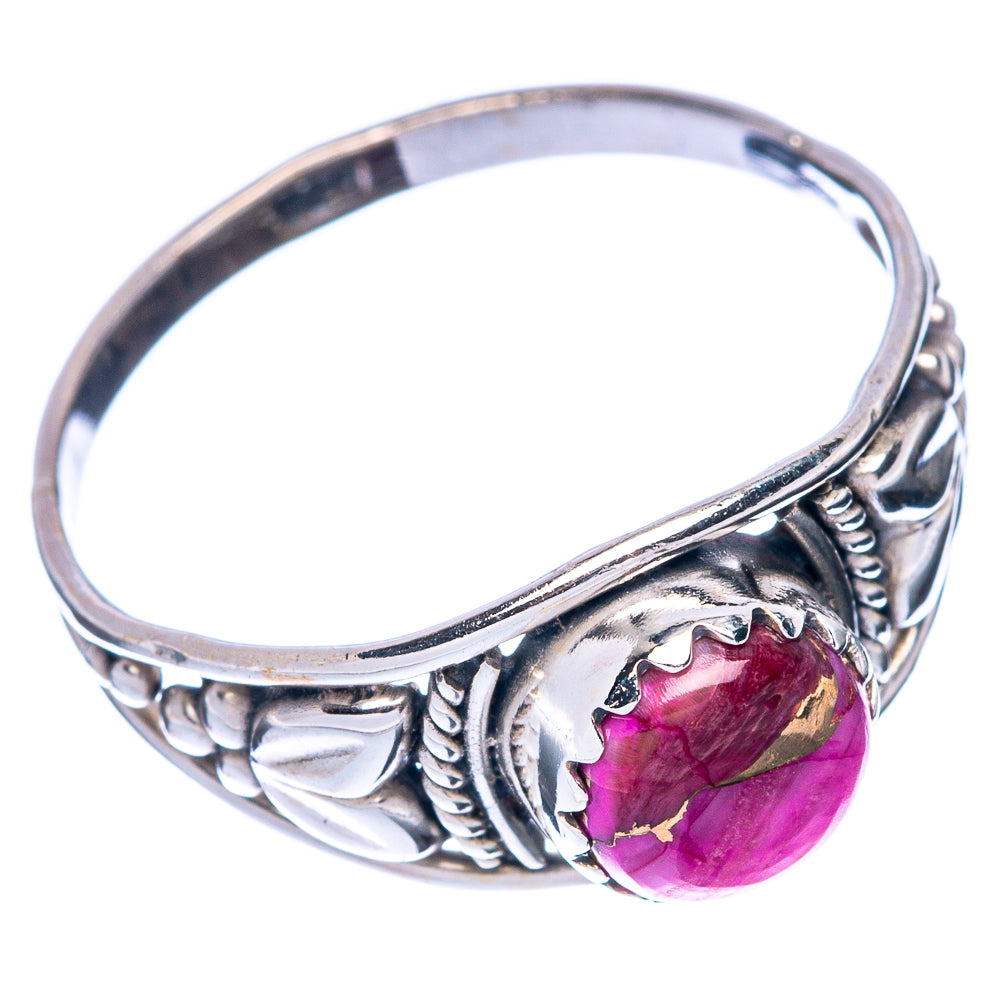 Purple Copper Composite Turquoise Dainty Ring Size 8.75 (925 Sterling Silver) R145750