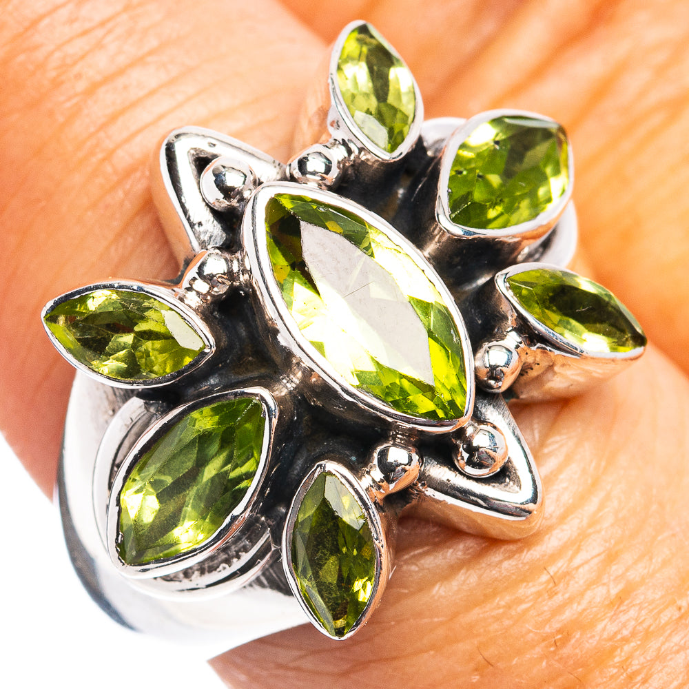 Premium Peridot Ring Size 7.75 (.925 Sterling Silver)