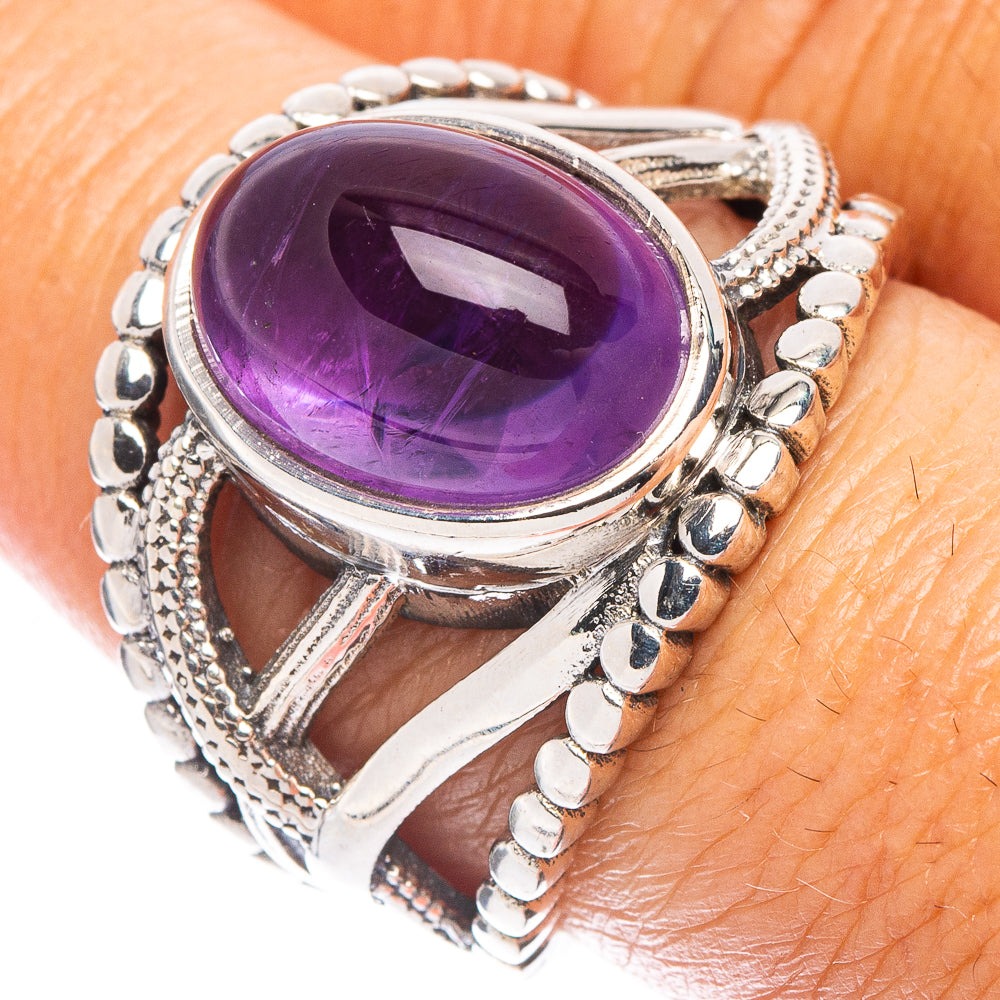 Amethyst Ring Size 7.75 (925 Sterling Silver) R7128