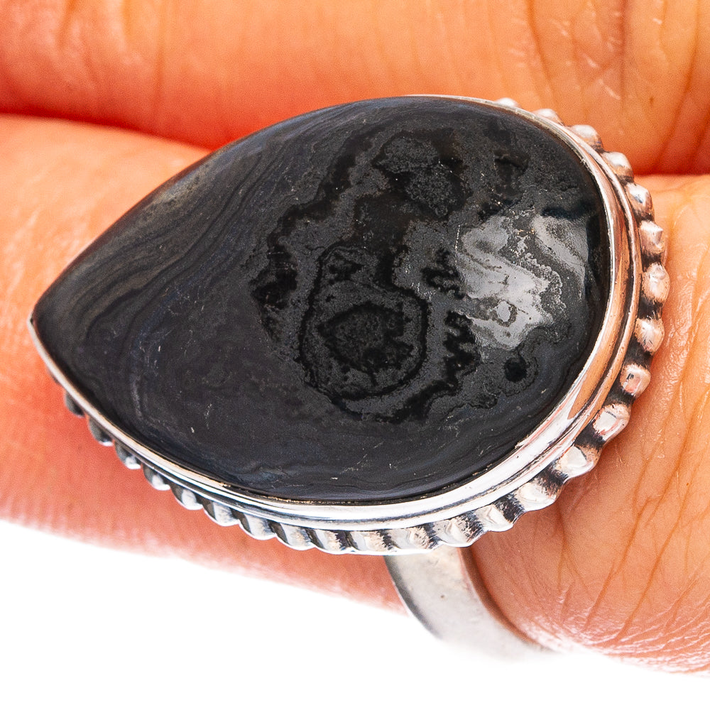 Psilomelane 925 Sterling Silver Ring Size 6.25 (925 Sterling Silver) R6374