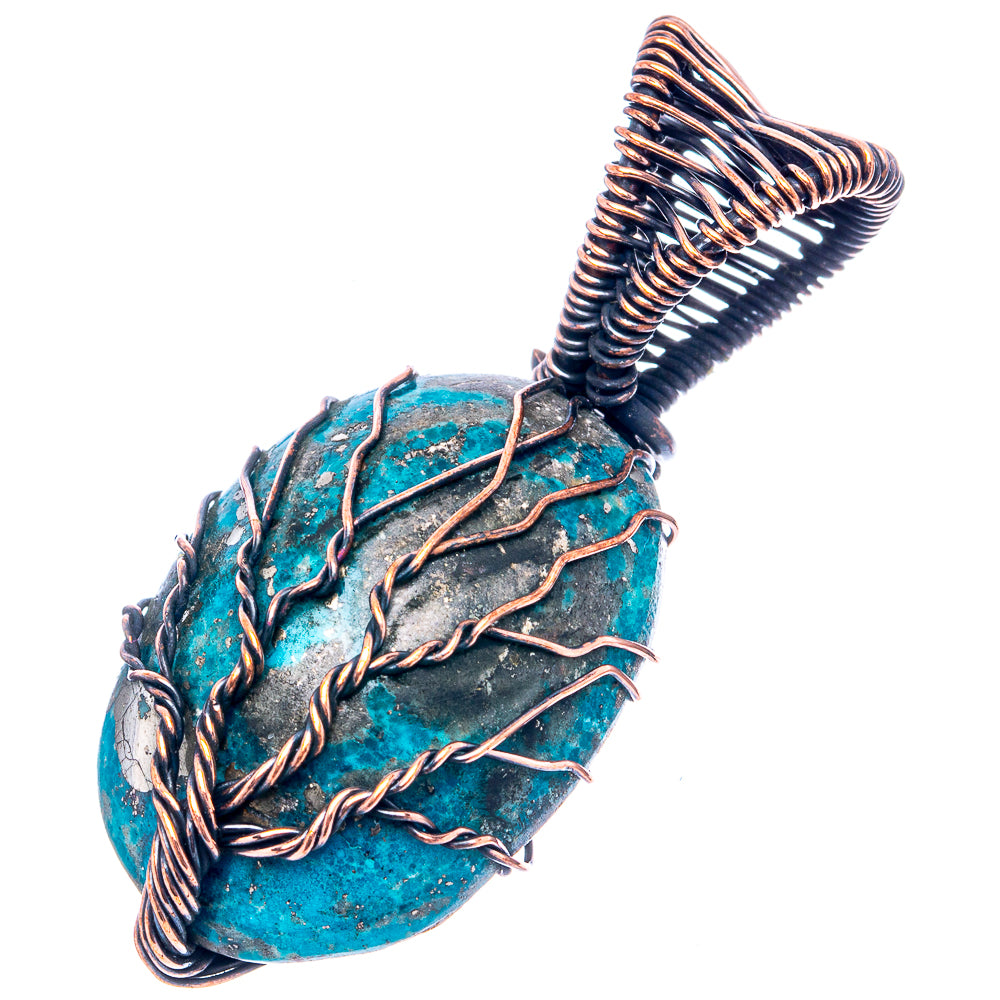 Turquoise Tree of Life 1 3/4" (Oxidized Copper)