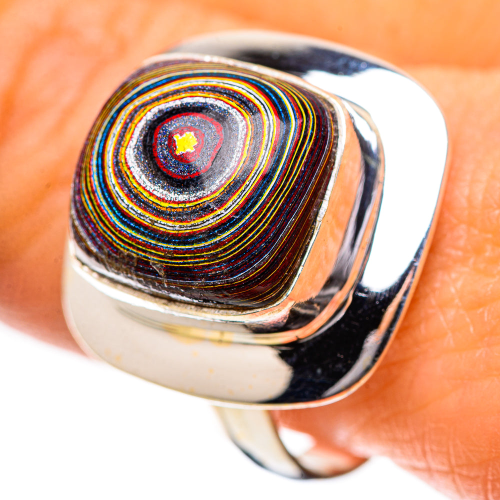 Fordite 925 Sterling Silver Ring Size 10 (925 Sterling Silver) RING139326