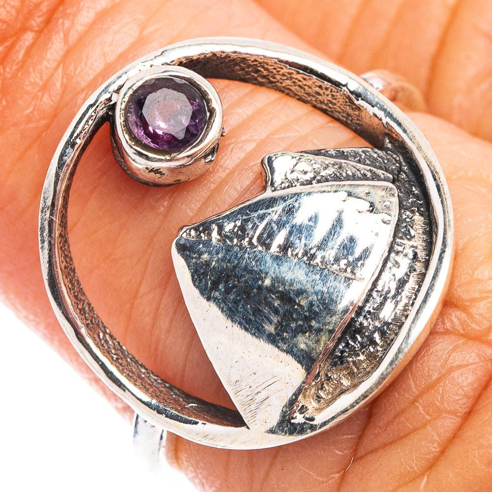 Amethyst Mountain Dainty Ring Size 6 (.925 Sterling Silver)