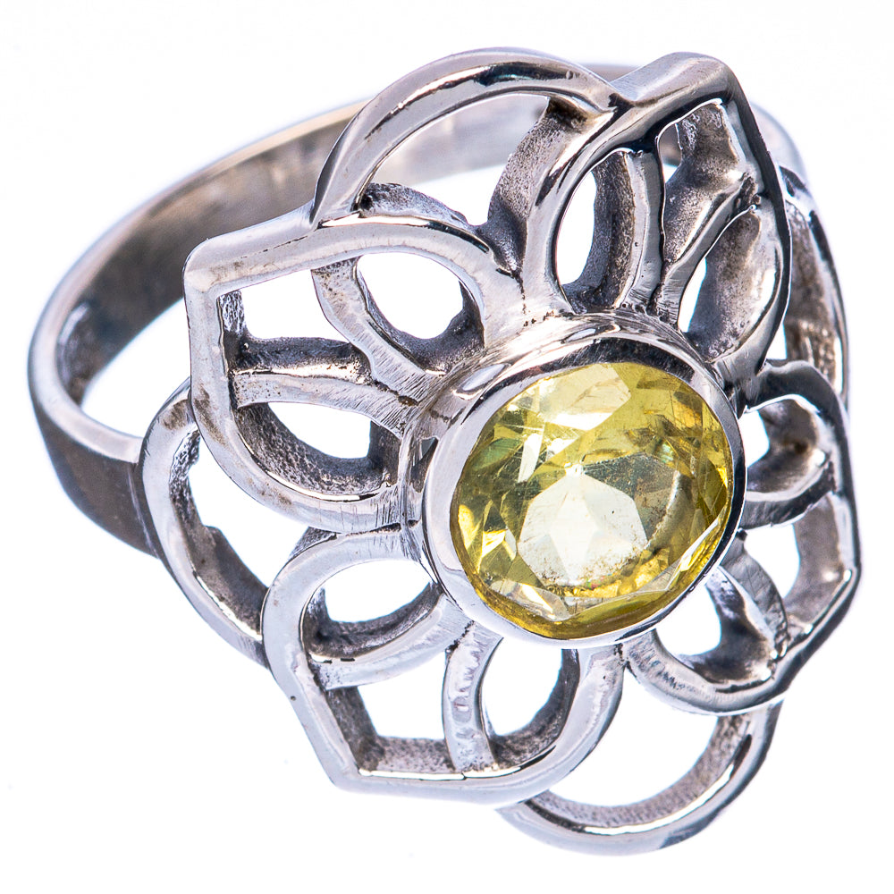 Faceted Citrine Ring Size 7.5 (925 Sterling Silver) R3060