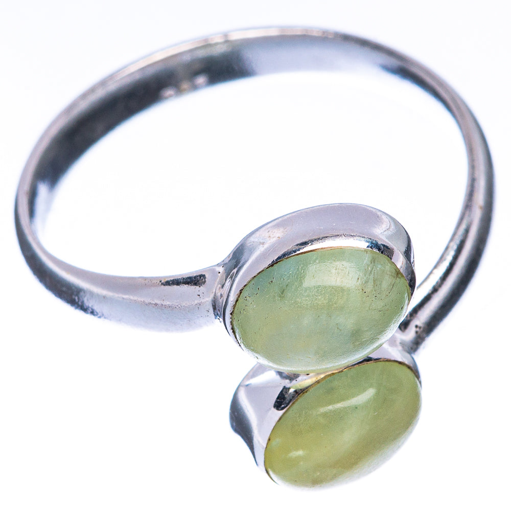 Prehnite Dainty Ring Size 7 Adjustable (925 Sterling Silver) R5700