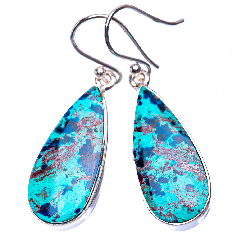 Shattuckite Earrings 1 1/2" (925 Sterling Silver) E432265