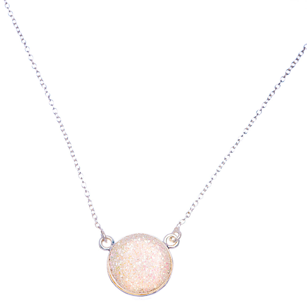 Angel Aura Druzy Necklace 18 1/2" (925 Sterling Silver) N90080