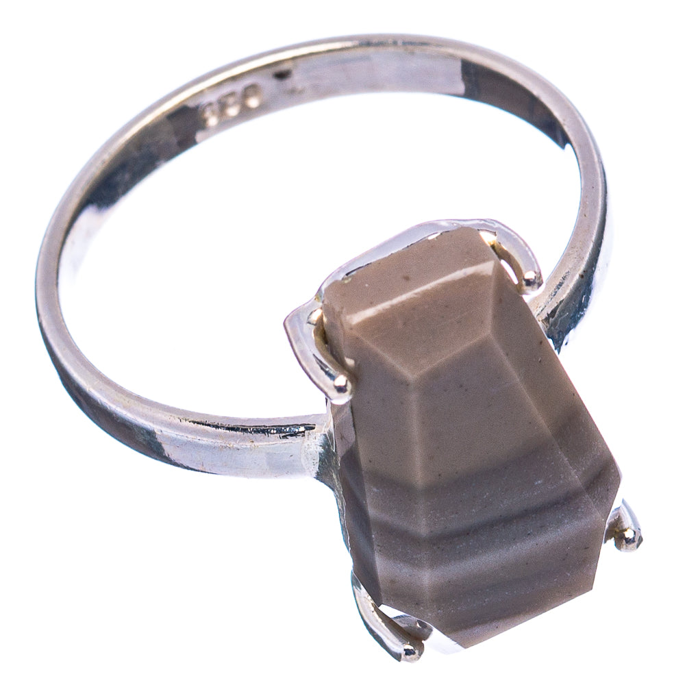 Striped Flint Ring Size 8.75 (.925 Sterling Silver)