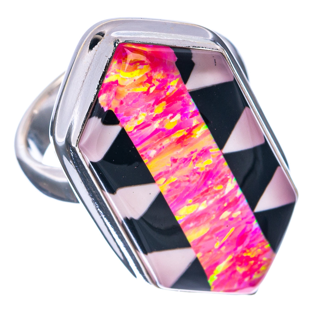 Premium Aura Opal Ring Size 5.75 (.925 Sterling Silver)