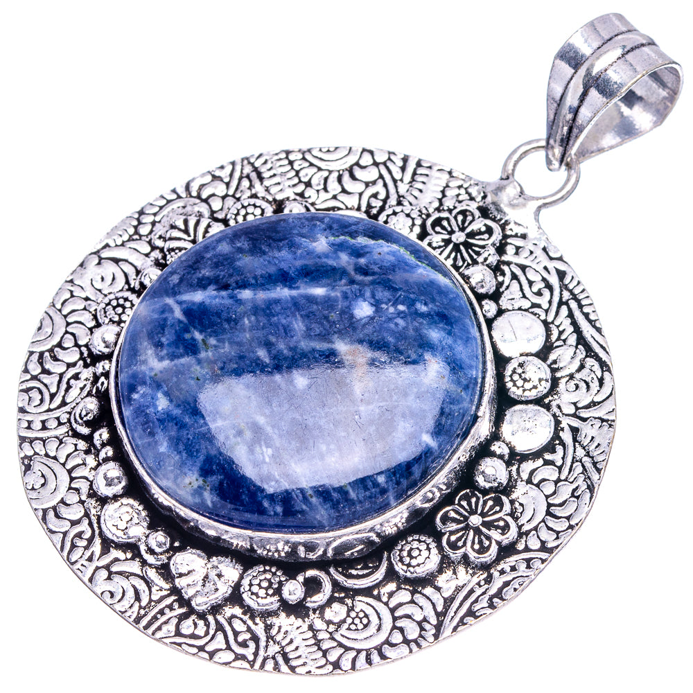 Sodalite Pendant 2 3/8" (German Silver)